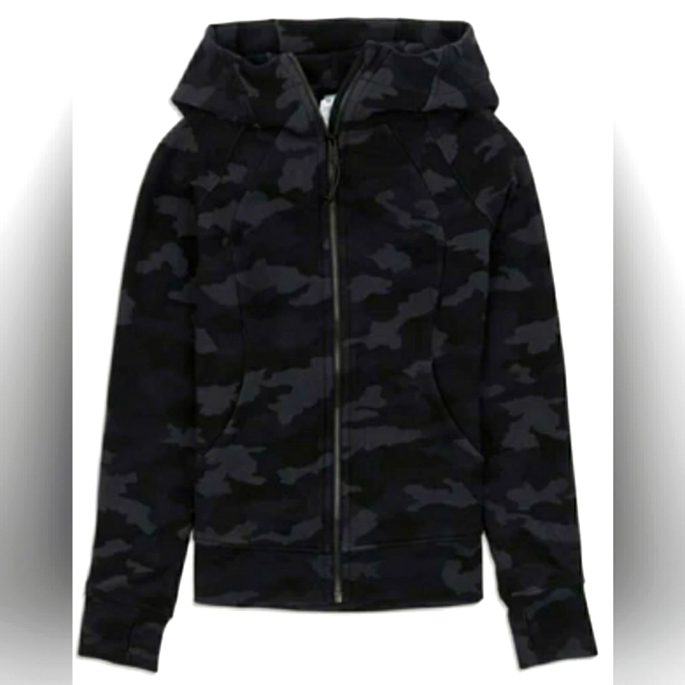 Lululemon Scuba Heritage Camo Hoodie Sweatshirt Jacket Size 6